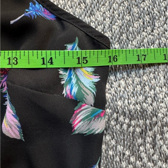 XHILARATION Black Feather Spaghetti Strap Corset Lacing Mini Sun Dress - Medium - Picture 4 of 11